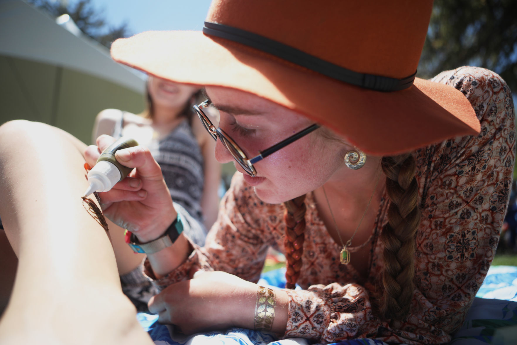 Applying The Henna